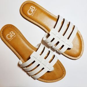 Gianni Bini White Leather Sandal